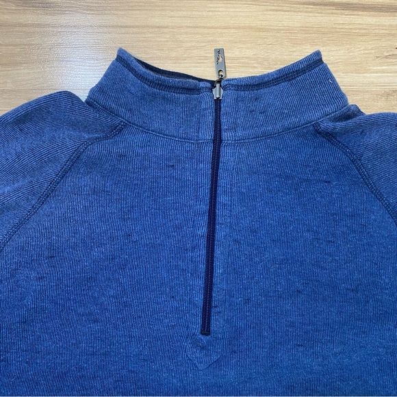 Tommy Bahama Half Zip pullover reversible navy blue Large L - Picture 2 of 11
